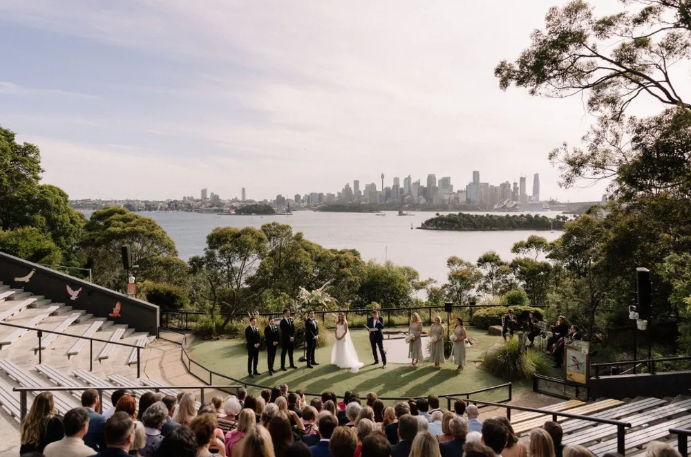 a taronga zoo wedding at the bird amphitheatre