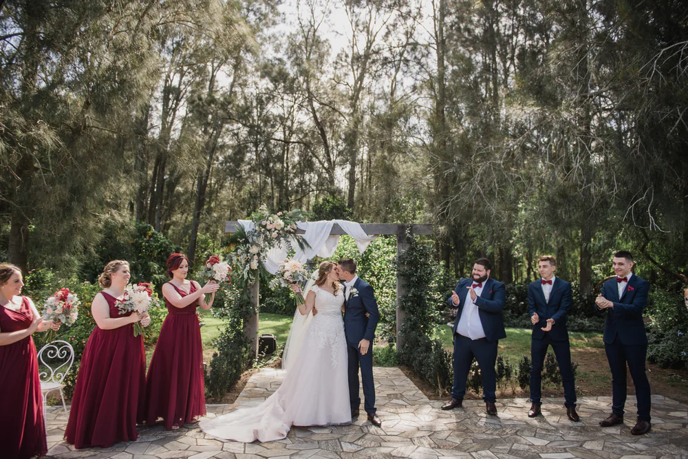 circa 1876 wedding ceremony shot